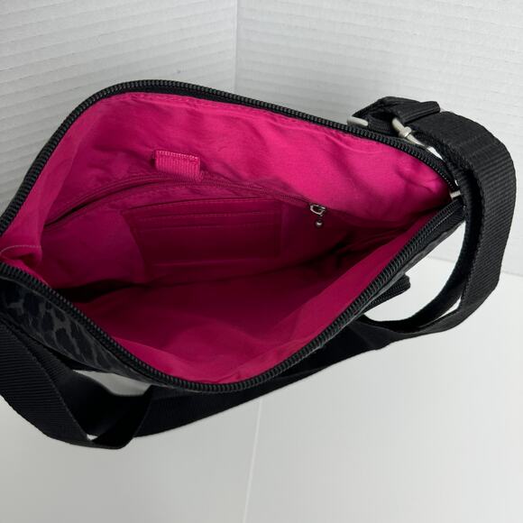 Baggallini Crossbody Cheetah Print Purse Handbag with pink lining EUC - Picture 11 of 12